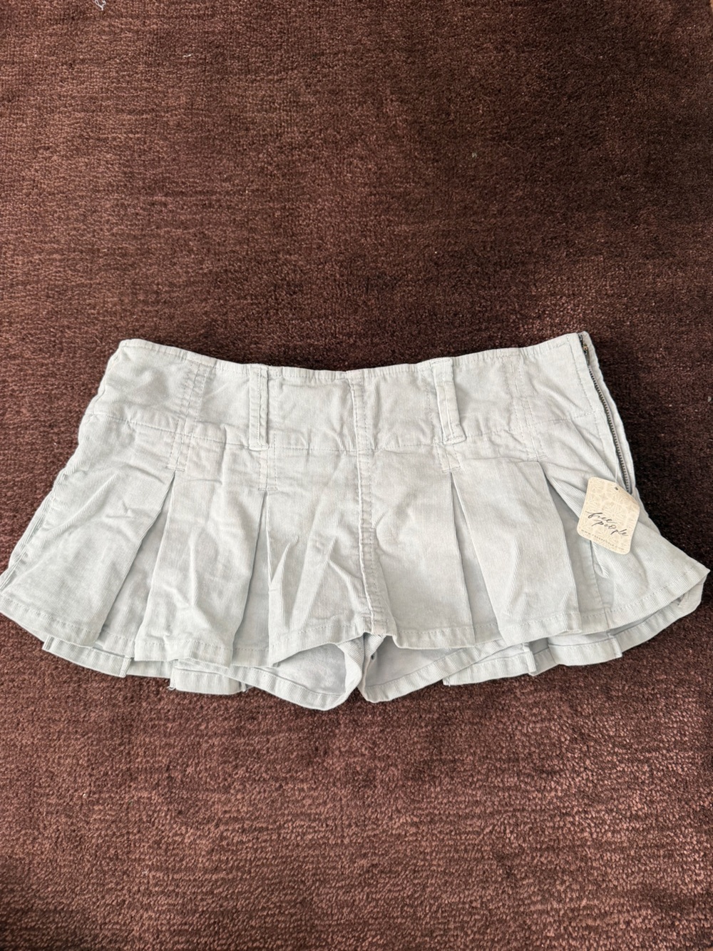 Free People Corduroy Pleated Mini Skort